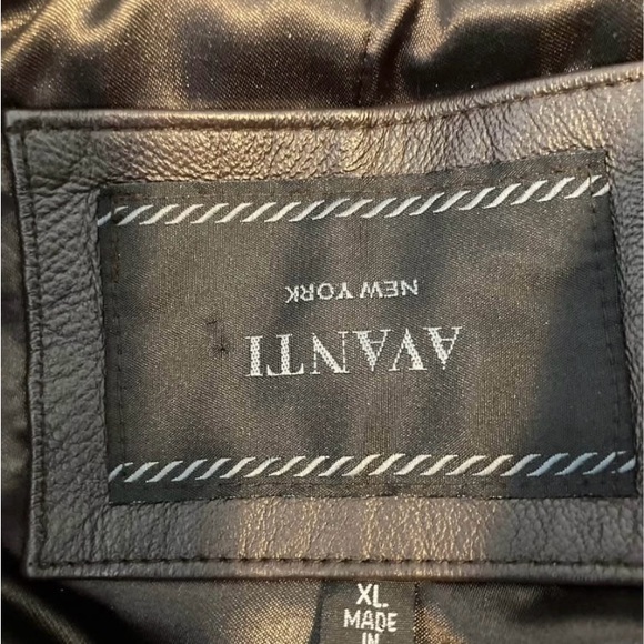 Avanti Dark Leather Double-Breasted Jacket - Picture 3 of 6